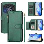 For Cubot A30 Multi-Card Slots Zipper Wallet Leather Phone Case(Green)