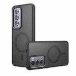 For OPPO Reno12 Global Armor MagSafe Precise Hole PC Hybrid TPU Phone Case(Frosted Black)