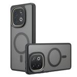 For vivo iQOO Z10 Turbo / Z10 Turbo Pro Armor MagSafe PC Hybrid TPU Phone Case(Frosted Black)