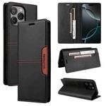 For iPhone 14 Pro Max GQUTROBE G01 RFID Anti-theft Leather Phone Case(Black)