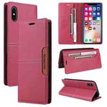 For iPhone XS / X GQUTROBE G01 RFID Anti-theft Leather Phone Case(Red)