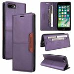 For iPhone 8 Plus / 7 Plus GQUTROBE G01 RFID Anti-theft Leather Phone Case(Purple)