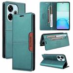 For Redmi 13 4G GQUTROBE G01 RFID Anti-theft Leather Phone Case(Green)