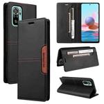 For Redmi Note 10 4G GQUTROBE G01 RFID Anti-theft Leather Phone Case(Black)