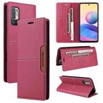 For Redmi Note 10 5G GQUTROBE G01 RFID Anti-theft Leather Phone Case(Red)