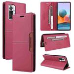 For Redmi Note 10 Pro 4G GQUTROBE G01 RFID Anti-theft Leather Phone Case(Red)