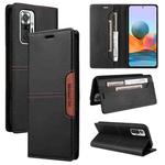 For Redmi Note 10 Pro 4G GQUTROBE G01 RFID Anti-theft Leather Phone Case(Black)