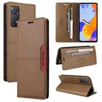 For Redmi Note 11 Pro Global GQUTROBE G01 RFID Anti-theft Leather Phone Case(Brown)