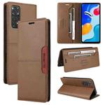 For Redmi Note 11S / 12S GQUTROBE G01 RFID Anti-theft Leather Phone Case(Brown)