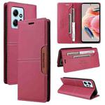 For Redmi Note 12 4G GQUTROBE G01 RFID Anti-theft Leather Phone Case(Red)