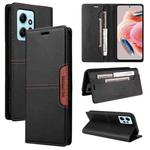 For Redmi Note 12 4G GQUTROBE G01 RFID Anti-theft Leather Phone Case(Black)