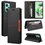 For Redmi Note 12 5G GQUTROBE G01 RFID Anti-theft Leather Phone Case(Black)