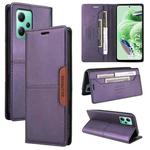 For Redmi Note 12 5G GQUTROBE G01 RFID Anti-theft Leather Phone Case(Purple)