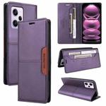 For Redmi Note 12 Pro 5G GQUTROBE G01 RFID Anti-theft Leather Phone Case(Purple)