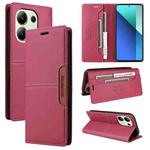 For Redmi Note 13 4G GQUTROBE G01 RFID Anti-theft Leather Phone Case(Red)