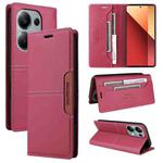 For Redmi Note 13 5G GQUTROBE G01 RFID Anti-theft Leather Phone Case(Red)