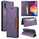 For Samsung Galaxy A50 GQUTROBE G01 RFID Anti-theft Leather Phone Case(Purple)
