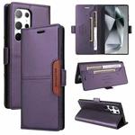 For Samsung Galaxy S22 Ultra 5G GQUTROBE G01 RFID Anti-theft Leather Phone Case(Purple)