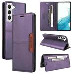 For Samsung Galaxy S21+ 5G GQUTROBE G01 RFID Anti-theft Leather Phone Case(Purple)