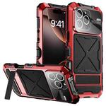 For iPhone 16 Pro Max R-JUST Life Waterproof Dustproof Shockproof Phone Case(Red)