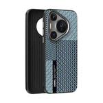 For Huawei Pura 70 Pro ABEEL 6D Micro Relief MagSafe Magnetic Phone Case(Carbon Fiber Blue)