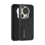 For Huawei Pura 70 Ultra ABEEL 6D Micro Relief MagSafe Magnetic Phone Case(Carbon Fiber Black)