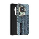 For Huawei Pura 70 Ultra ABEEL 6D Micro Relief MagSafe Magnetic Phone Case(Carbon Fiber Blue)