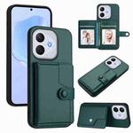 For Honor 400 Lite / X70i Button Card Bag RFID Anti-theft Phone Case(Green)
