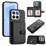 For Honor X8c 4G Button Card Bag RFID Anti-theft Phone Case(Black)