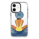 For iPhone 11 Simple Illustration Pattern Full Coverage Phone Case(Summer Label A)