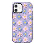 For iPhone 11 Simple Illustration Pattern Full Coverage Phone Case(Smiley Flower C)