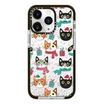 For iPhone 11 Pro Max Simple Illustration Pattern Full Coverage Phone Case(Winter Cat)