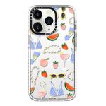 For iPhone 11 Pro Max Simple Illustration Pattern Full Coverage Phone Case(Summer Label B)