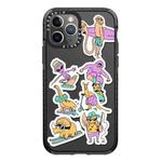 For iPhone 11 Pro Max Simple Illustration Pattern Full Coverage Phone Case(Summer Surfing C)