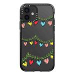 For iPhone 12 Simple Illustration Pattern Full Coverage Phone Case(Christmas Tree B)