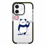 For iPhone 12 Simple Illustration Pattern Full Coverage Phone Case(Summer Panda A)