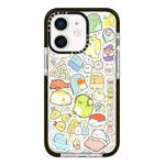 For iPhone 12 Simple Illustration Pattern Full Coverage Phone Case(Corner Creature C)