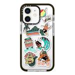 For iPhone 12 mini Simple Illustration Pattern Full Coverage Phone Case(Summer Surfing A)