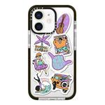 For iPhone 12 mini Simple Illustration Pattern Full Coverage Phone Case(Summer Surfing B)