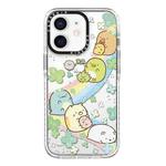 For iPhone 12 mini Simple Illustration Pattern Full Coverage Phone Case(Corner Creature B)