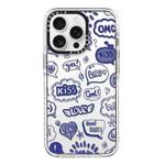 For iPhone 12 Pro Simple Illustration Pattern Full Coverage Phone Case(Text Label A)