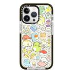 For iPhone 12 Pro Max Simple Illustration Pattern Full Coverage Phone Case(Corner Creature C)