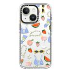 For iPhone 13 Simple Illustration Pattern Full Coverage Phone Case(Summer Label B)