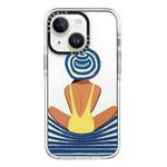 For iPhone 13 mini Simple Illustration Pattern Full Coverage Phone Case(Summer Label A)