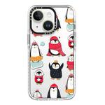 For iPhone 13 mini Simple Illustration Pattern Full Coverage Phone Case(Winter Penguin)