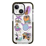 For iPhone 13 mini Simple Illustration Pattern Full Coverage Phone Case(Summer Surfing B)