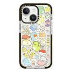 For iPhone 13 mini Simple Illustration Pattern Full Coverage Phone Case(Corner Creature C)