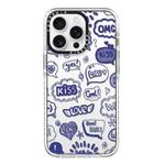 For iPhone 13 Pro Simple Illustration Pattern Full Coverage Phone Case(Text Label A)