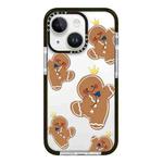 For iPhone 15 Simple Illustration Pattern Full Coverage Phone Case(Gingerbread Man)