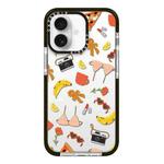 For iPhone 16 Simple Illustration Pattern Full Coverage Phone Case(Summer Label C)